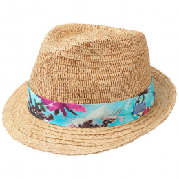 Natural Raffia Straw Trilby Hat - Stetson