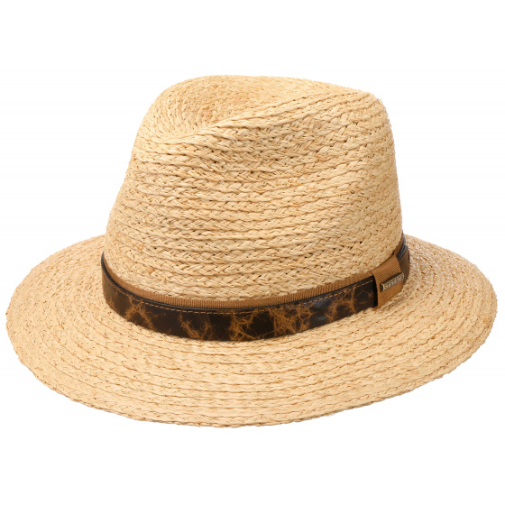 Straw Traveller Hat Natural Raffia Straw - Stetson