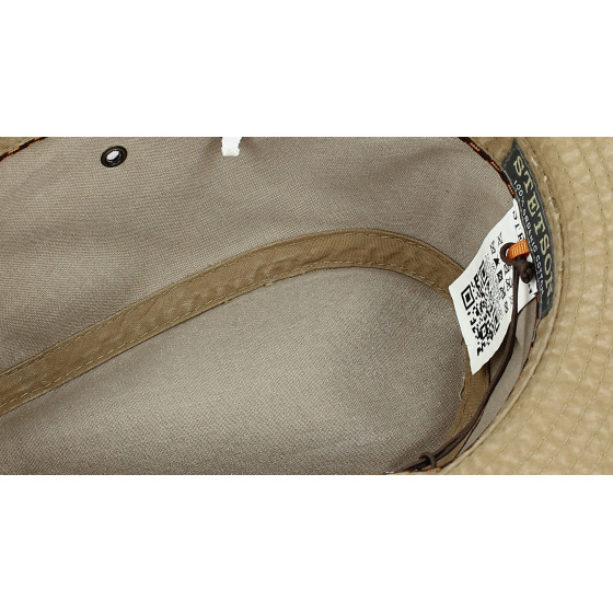 Organic Cotton Virginia Traveller Hat Dark Beige UPF 40+ - Stetson Organic Cotton Virginia Traveller Hat Dark Beige UPF 40+ - Stetson