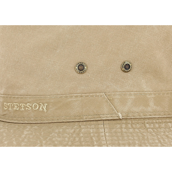 Organic Cotton Virginia Traveller Hat Dark Beige UPF 40+ - Stetson Organic Cotton Virginia Traveller Hat Dark Beige UPF 40+ - Stetson