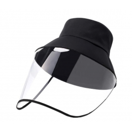 Chapeau avec visière de protection transparente amovible