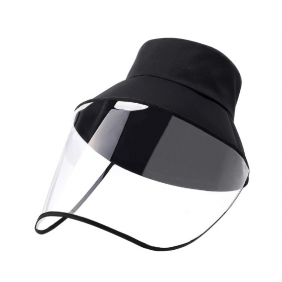 Hat with removable transparent protective visor
