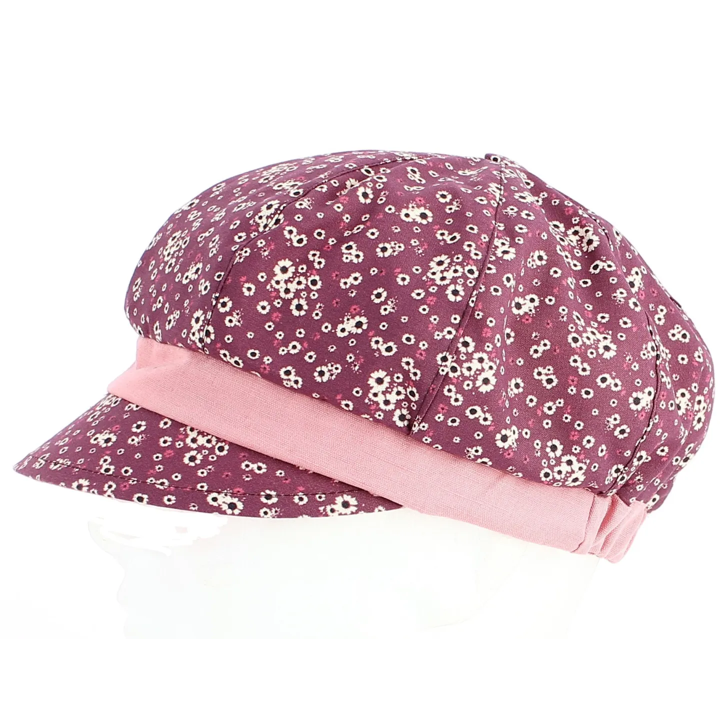 Casquette Gavroche Été Marguerite Lin & Coton prune - Traclet Reference : 4885 | Chapellerie Traclet