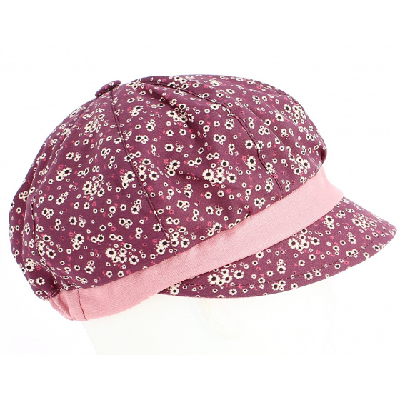Casquette Gavroche Été Marguerite Lin & Coton Prune - Traclet