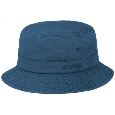 Navy Blue Cotton Twill Bucket Hat - Stetson Reference: 4947 | Traclet Hat Shop