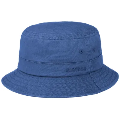 Blue Cotton Twill Bucket Hat - Stetson Reference: 10312 | Traclet Hat Shop