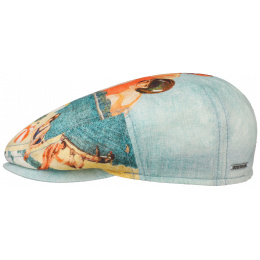 Kent Beach Linen Flat Cap - Stetson