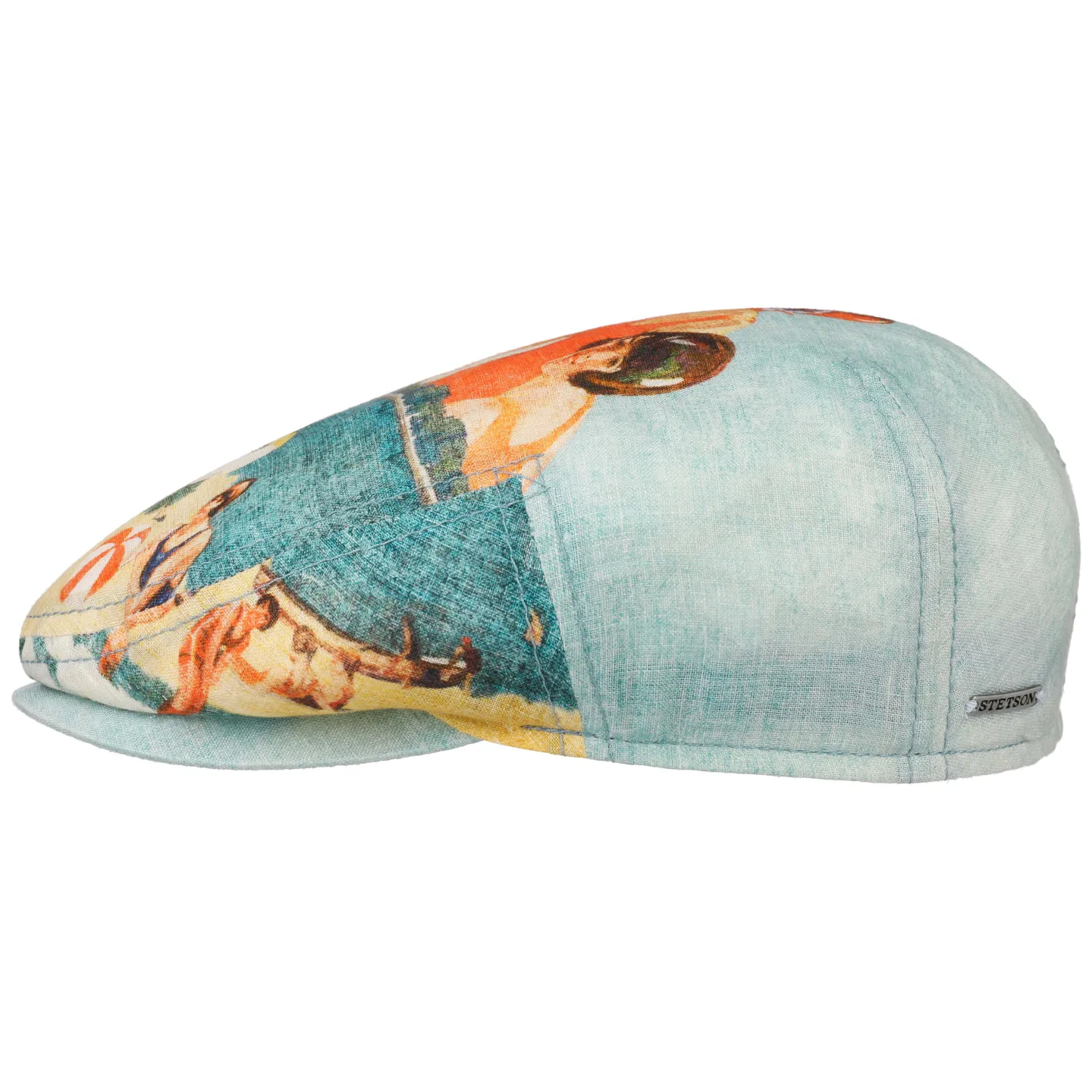 Kent Beach Linen Flat Cap - Stetson Reference: 10315 | Traclet Hat Shop