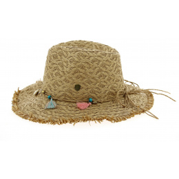 Fedora Playa Straw Hat Tobacco Paper- Traclet