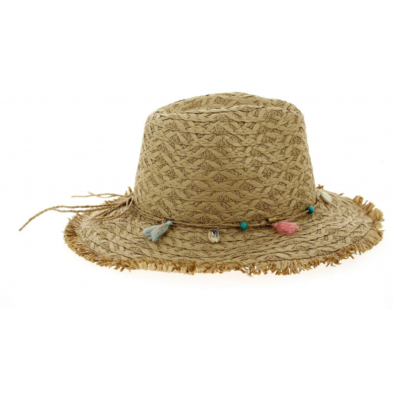 Chapeau Fedora Playa Paille Papier Tabac- Traclet Chapeau Fedora Playa Paille Papier Tabac- Traclet