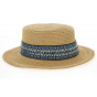 Tobacco Paper Straw Azteca Boater Hat - Traclet