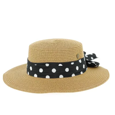 Guama Wide Brim Paper Straw Hat Camel - Traclet Reference: 10335 | Traclet Millinery