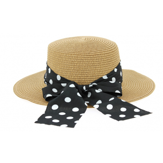 Guama Wide Brim Paper Straw Hat Camel - Traclet