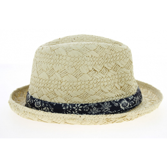 Natural Paper Straw Mariel Trilby Hat - Traclet