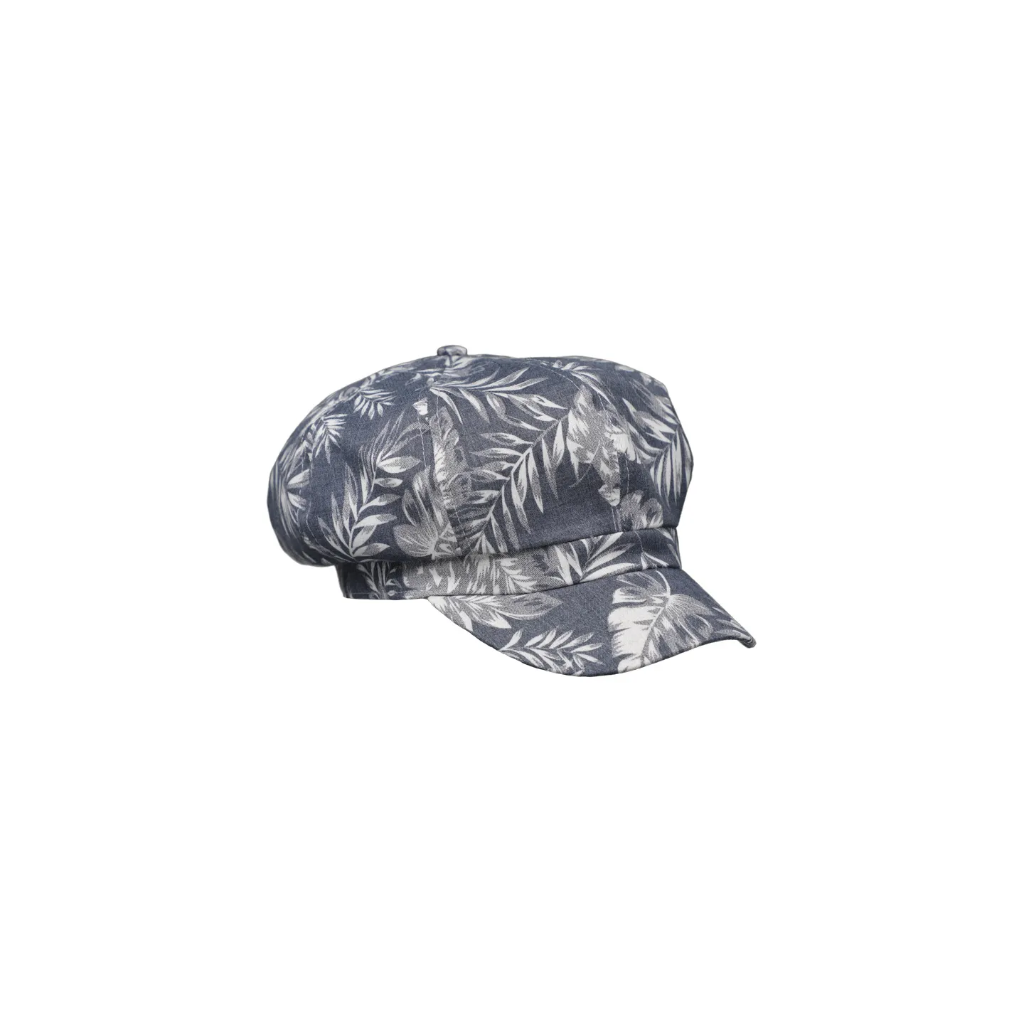Retro Summer Newsboy Cap Futuna Cotton Blue Denim - Traclet Reference: 10344 | Traclet Hatters