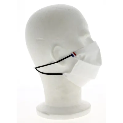 Washable White Barrier Mask with Nose Wire Reference: 10348 | Chapellerie Traclet