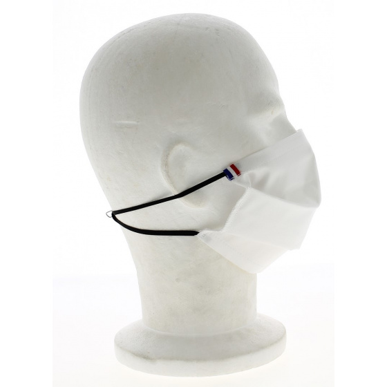 Washable White Barrier Mask with Nose Wire