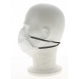 White washable barrier mask with nose clip