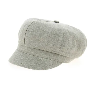 Casquette Gavroche Jansper Lin Beige Délavé - Crambes Reference : 5437 | Chapellerie Traclet