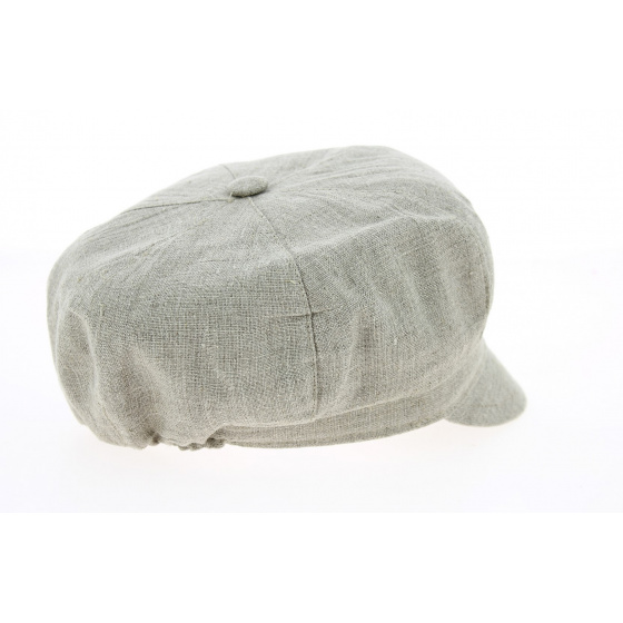 Jansper Linen Newsboy Cap Faded Beige - Crambes