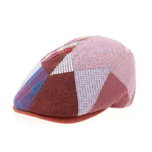 Red Linen Meys Flat Cap - Traclet Reference: 10351 | Traclet Hat Shop
