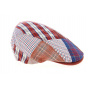 Red Linen Meys Flat Cap - Traclet