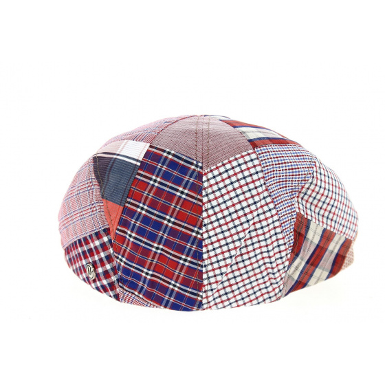 Red Linen Meys Flat Cap - Traclet Red Linen Meys Flat Cap - Traclet