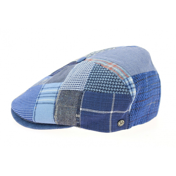 6-Panel Jean Patchwork Linen Cap - Traclet