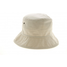 Beige Cotton Denain Bucket Hat - Traclet