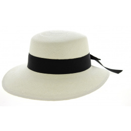 Casquette Giuditta Panama Ruban Noir - Traclet