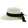 Giuditta Panama Cap with Black Ribbon - Traclet Reference: 10355 | Chapellerie Traclet