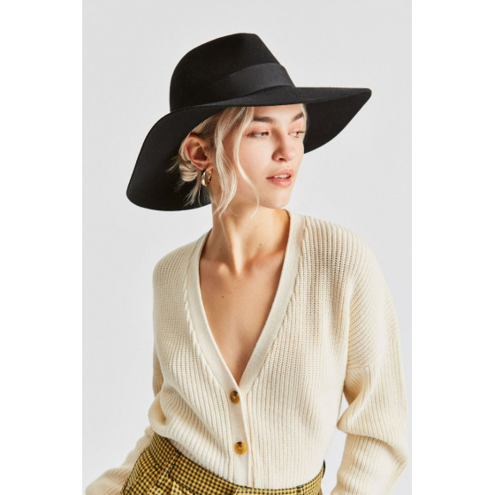 Capeline Piper Feutre Laine Noire -  Brixton