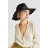 Piper Black Wool Felt Wide Brim Hat - Brixton Reference: 2635 | Traclet Hatmakers