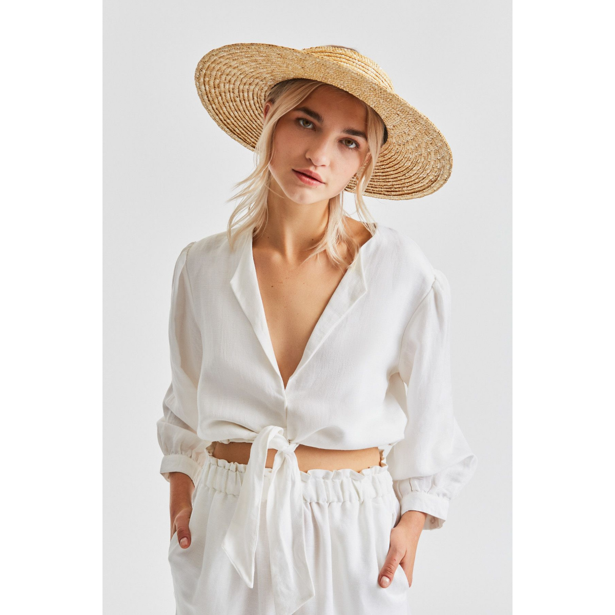 Joanna Tan Natural Straw Visor 