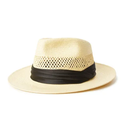Chapeau Fedora Goodman Paille Naturelle- Brixton Reference : 10365 | Chapellerie Traclet