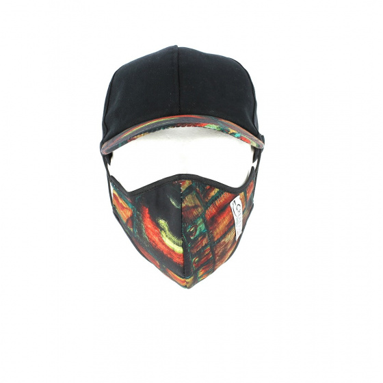 Baseball Cap + Black Cotton Mask Kit with Pattern - Traclet
