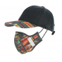 Kit Baseball Cap + Mask Cotton Mask Black Fancy - Traclet