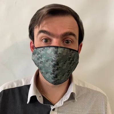 Fancy Camouflage Mask with Black Elastic - Traclet Reference: 10377 | Chapellerie Traclet