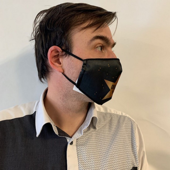 Black Elastic Fantasy Cinema Mask - Traclet