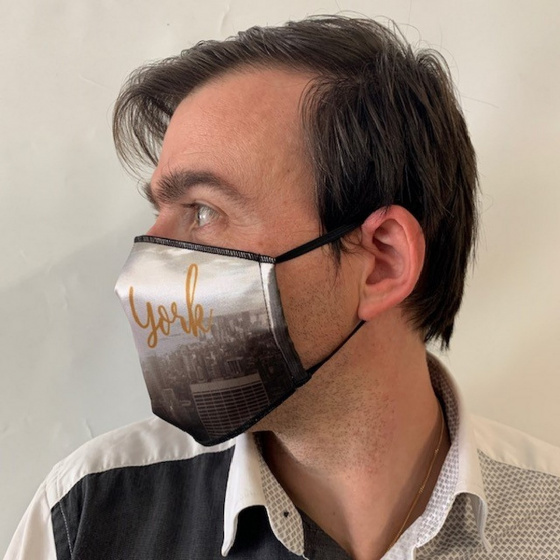 Masque New York Fantaisie Élastique Noir- Traclet