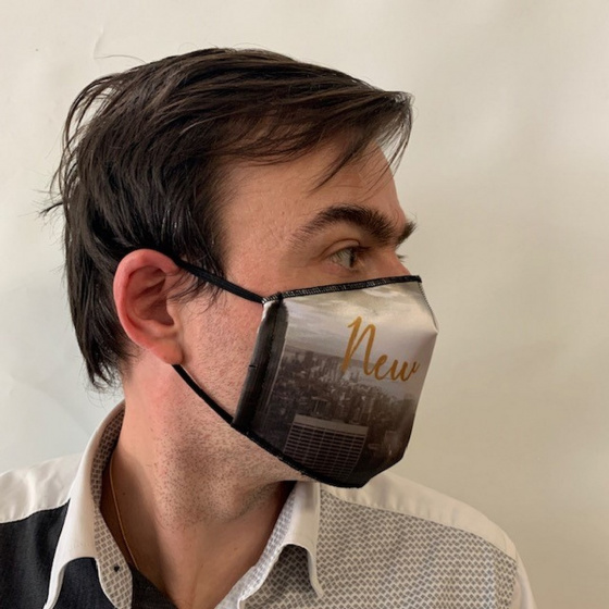 New York Fancy Mask Black Elastic - Traclet