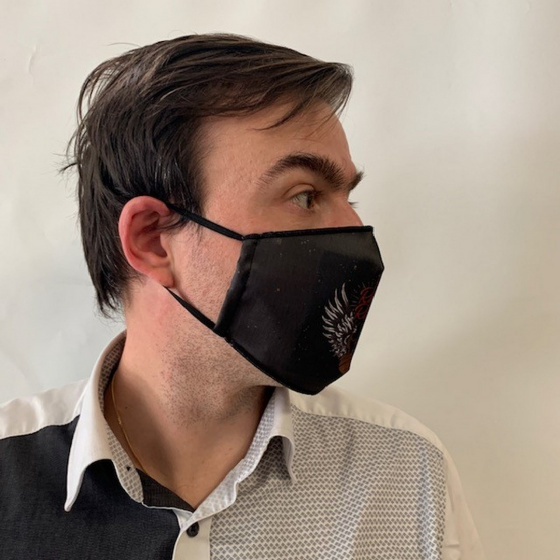 Rock 'N' Roll Fancy Black Elastic Mask - Traclet