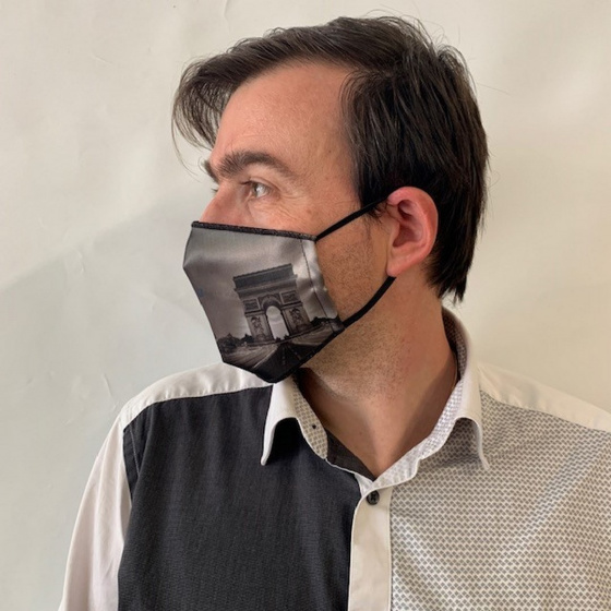 Paris Fancy Black Elastic Mask - Traclet