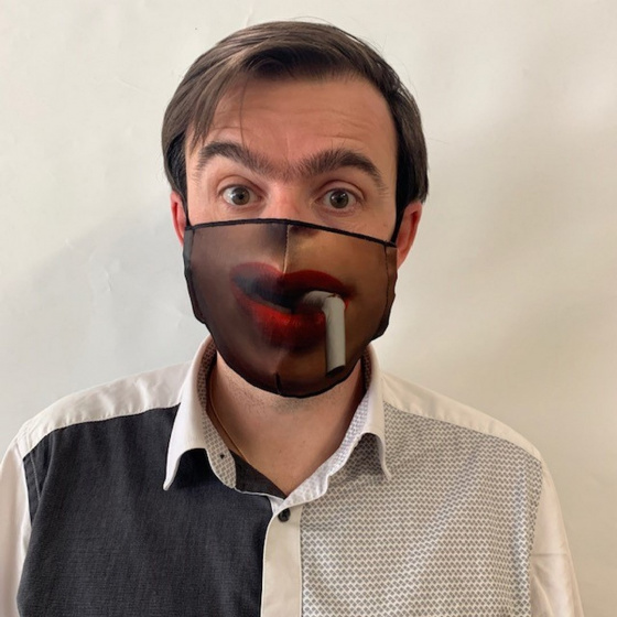 Black Elastic Fancy Mouth Mask - Traclet