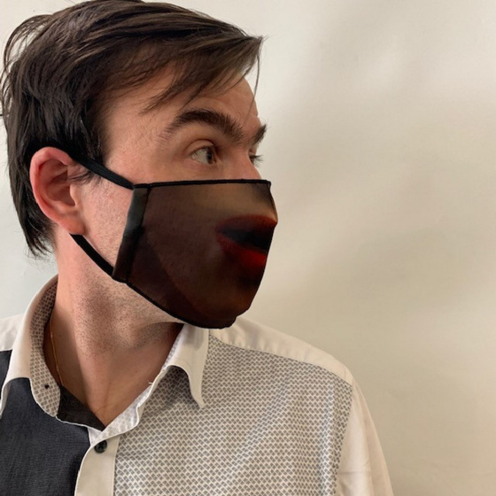 Black Elastic Fancy Mouth Mask - Traclet