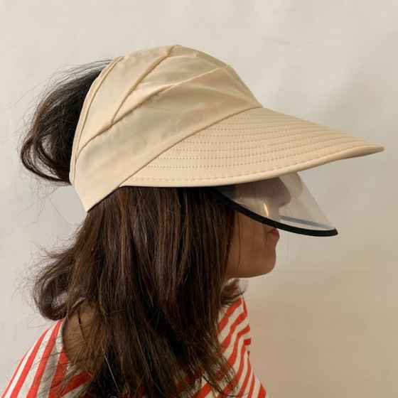 Beige UV Protection Visor Cap - Traclet