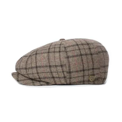 Brixton 8-Panel Linen Check Brood Cap Reference: 10459 | Chapellerie Traclet