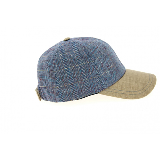 Checkered Linen Baseball Gang Cap - Crambes