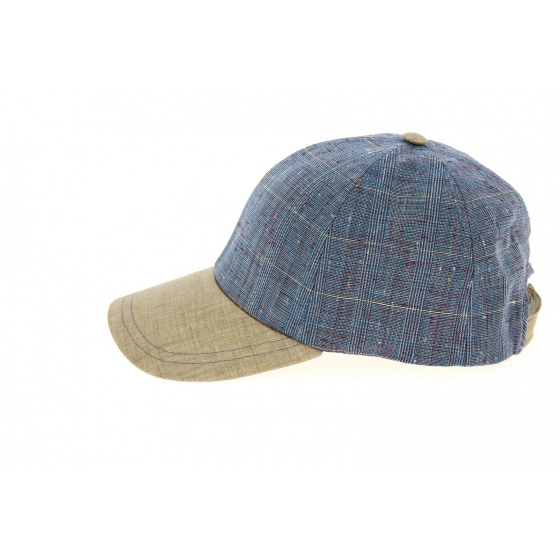 Checkered Linen Baseball Gang Cap - Crambes