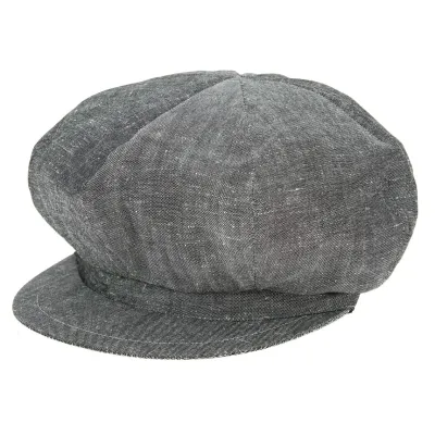 Black Linen Rasta Newsboy Cap - Mtm Reference: 10483 | Traclet Hat Shop